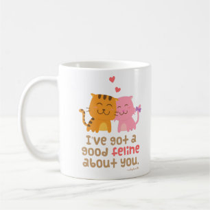 Süße Katzenliebhaber Katzenbekenntnis Pun Humor Kaffeetasse