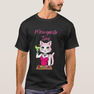 Süße Katzenliebhaber-Party Meowgarita Clubbing-Nac T-Shirt
