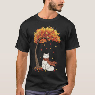 Süße Katzenliebhaber Perserkatze Herbst T-Shirt