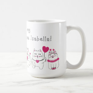 Süße Katzenliebhaber Valentinstag Kaffeetasse