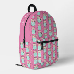 Süße Katzenmädchen rosa  Bedruckter Rucksack
