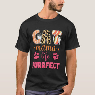 Süße Katzenmama Leben Niedliche Feline Haustier Mü T-Shirt