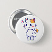 Süße Katzenmimik Button (Vorne & Hinten)