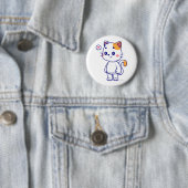 Süße Katzenmimik Button (Beispiel)