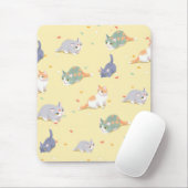 Süße Katzenmuster Mousepad (Mit Mouse)