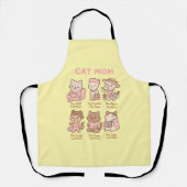 Süße Katzenmutter Cartoon-Geschenk für Mutter Schürze (Vorderseite)
