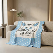 Süße Katzenmutter Fleece-Decke Fleecedecke