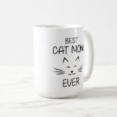 Süße Katzenmutter jemals Typography Illustration G Kaffeetasse (VorderseiteRechts)