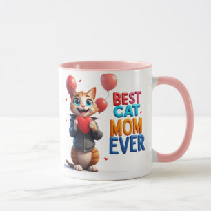 Süße Katzenmutter Kitty mit großen Augen 🐱 Tasse