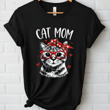 Süße Katzenmutter mit Brille & Bandana Damen