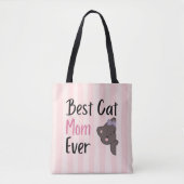 Süße Katzenmutter Rosa Schleife Kawaii Design Tasche (Vorderseite)