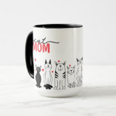 Süße Katzenmutter-Tasse Tasse (Vorderseite Links)