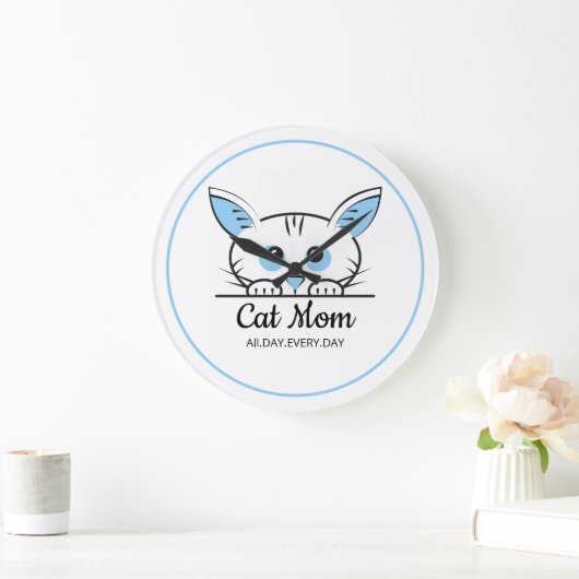 Süße Katzenmutter Wanduhr (Zuhause)