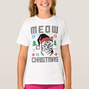 Süße Katzenmutter Weihnachts T-Shirt Lustige Katze