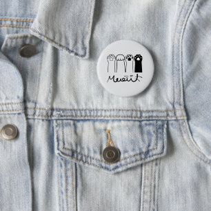 Süße Katzenpfoten-Miau-Button-Abzeichen Button