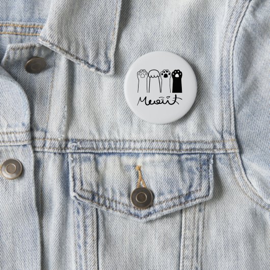 Süße Katzenpfoten-Miau-Button-Abzeichen Button (Beispiel)