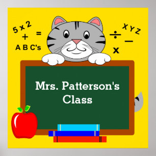 Süße Katzenposter für das Klassenzimmer Poster