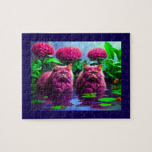Süße Katzenpuzzle für Katzenliebhaber Puzzle