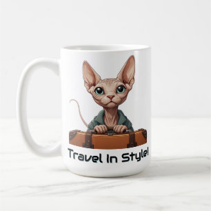 Süße Katzenreisende – Geschenk für Katzenliebhaber Kaffeetasse