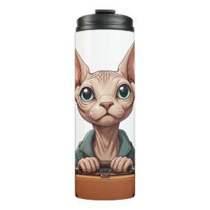 Süße Katzenreisende – Geschenk für Katzenliebhaber Thermosbecher