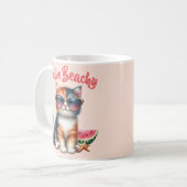 Süße Katzenstrände Kaffeetasse (Vorderseite Links)