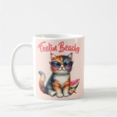 Süße Katzenstrände Kaffeetasse (Links)