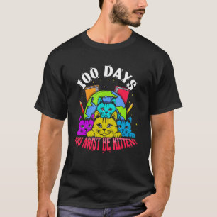 Süße Katzenstudentin 100 Tage altes Kätzchen Miaue T-Shirt