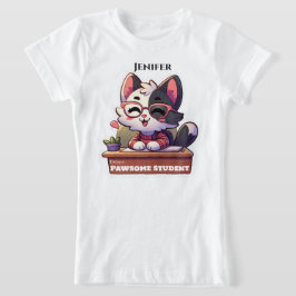 Süße Katzenwitz Back to school T-Shirt