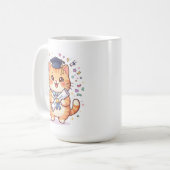 Süße Kawaii-Abschlusskatze-Kaffeetasse Kaffeetasse (Vorderseite Links)