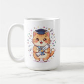 Süße Kawaii-Abschlusskatze-Kaffeetasse Kaffeetasse (Links)