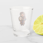 Süße Kawaii Amazigh Berber Frau Schnapsglas (Rückseite)
