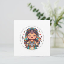 Süße Kawaii Amazigh Marokkanische Frau mit KhaStic