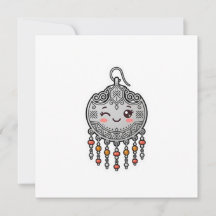 Süße Kawaii Amazigh Marokkanische Silber Ohrring A