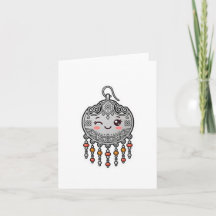 Süße Kawaii Amazigh marokkanische Silber-Ohrring-A