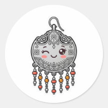 Süße Kawaii Amazigh Marokkanische Silber Ohrring A