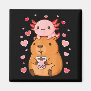 Süße Kawaii Axolotl Capybara Bubble Tea Jungen Mäd Magnet