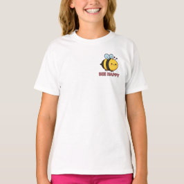 Süße Kawaii-Biene 'Bee Happy' Inspirierendes Worts T-Shirt