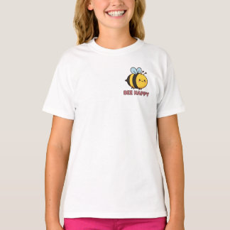 Süße Kawaii-Biene 'Bee Happy' Inspirierendes Worts T-Shirt