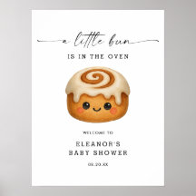 Süße Kawaii-Brötchen im Ofen-Baby-Shower-Willkomme