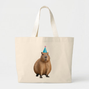 Süße Kawaii-Capybara-Ästhetik-Illustration Jumbo Stoffbeutel
