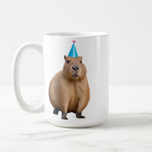 Süße Kawaii-Capybara-Ästhetik-Illustration Kaffeetasse (Links)