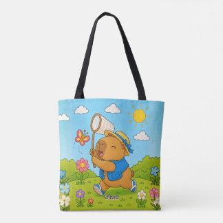 Süße Kawaii Capybara Personalisierte Namen-Tasche Tasche