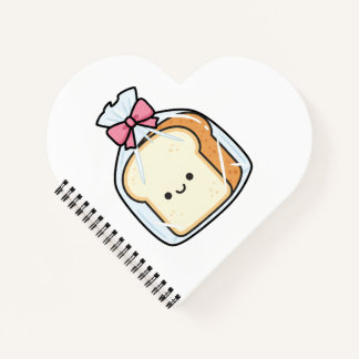 Süße Kawaii-Cartoon-Illustration von geschnittenem Notizblock