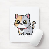 Süße Kawaii Cartoon Katzenmaskottchen Mousepad (Mit Mouse)