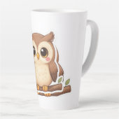 Süße Kawaii Chibi Eule Milchtasse (Rechte Ecke)