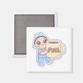 Süße Kawaii Chibi Krankenschwester Riesiger Kaffee Magnet (Vorderseite/Rückseite)
