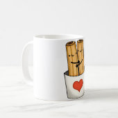 Süße Kawaii Churros Kaffeetasse (Vorderseite Links)