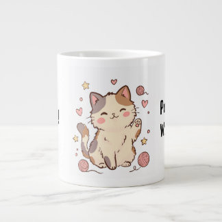 Süße Kawaii Dreifarbenkatze Tasse – Schnurre mehr,