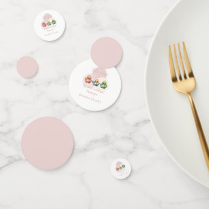 Süße Kawaii-Ei-Vögel Pastellfarben Baby Shower C Konfetti