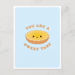 Süße Kawaii-Eier-Törtchen-Dessert-Essen-Wortwitz-L Postkarte